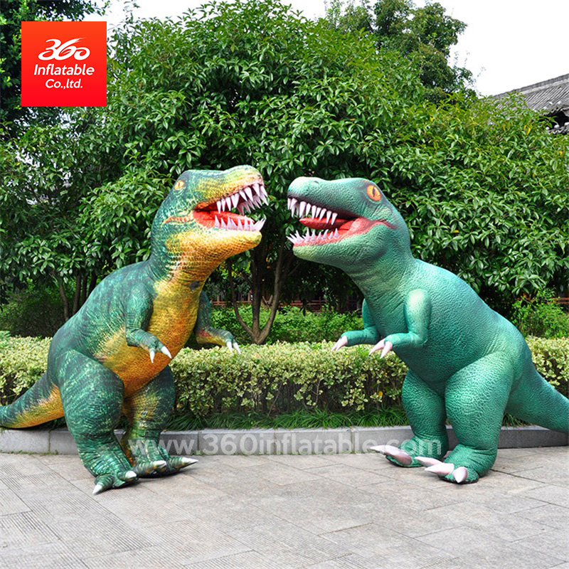 High Quality Factory Price Inflatable Advertising Walking Green Dinosaur Costume Custom