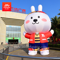Customize Giant advertising Inflatable Rabbit with bow Model for decoration Inflatable Cartoon Inflatable Statue Custom