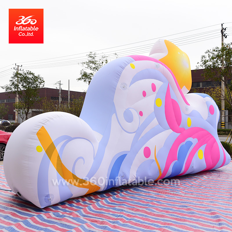 Advertising inflatable lighting custom design products star Sky background board with led for outdoor stage promotion decoration