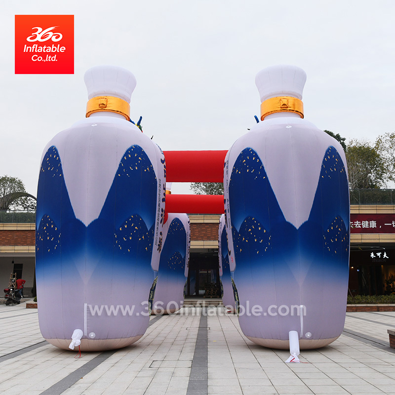 Inflatable Wine Botttle Arch Custom for Brand Advertising Promotions Advertisements