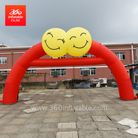 Inflatable Smiling Face Advertising Arch Custom 
