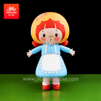Customized moving Inflatable cute girl suit for decoration Outdoor advertising inflatable mascot model for sale walking costume
