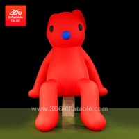 Custom Red Bear Well-Known IP Bear Inflatables Advertising Customized