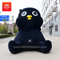 Cartoon inflatable vivid cute doll for event exhibition decoration Custom inflatable plush cloth cute animal statue for advertising