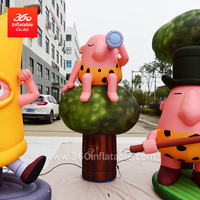 Custom 2.5m high advertising inflatable cartoon movie character Primitive human sitting on the tree exhibition show decoration