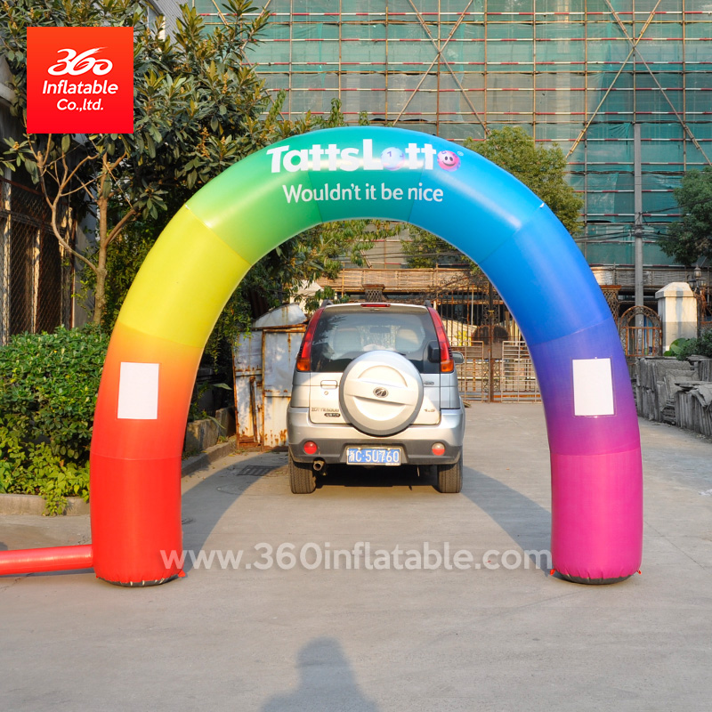 Smart Rainbow Colour Inflatable Arch Custom