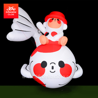 Advertising Inflatable Xmas Fish Cartoon Mascot Custom 