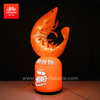 Inflatable Free printing logo lamp post advertising LED cartoon crayfish lamp post with Blower for decorative props lamp post