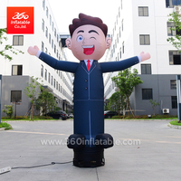 Advertising Inflatable gentleman cartoon welcome dancer outward arm waving air dancer Advertising inflatable cartoon sky dancer