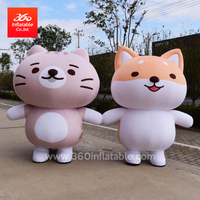 China 360 Excellent Inflatable Manufacturer Factory Price Custom Inflatable Advertising Twins Cat Costume Suit Inflatables Custom