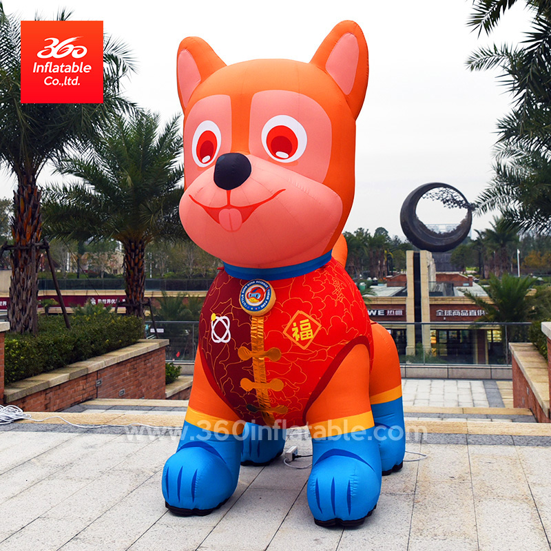 High Quality Manufacturer Price Inflatable Advertising Cartoon Dog Character Custom