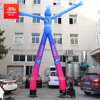6m double legs double tubes man with blowers Clown Air Dancers Advertising Free printing logo Inflatable Sky Dancer