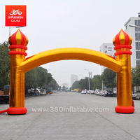 Golden Colour Inflatable Castle Arch Custom