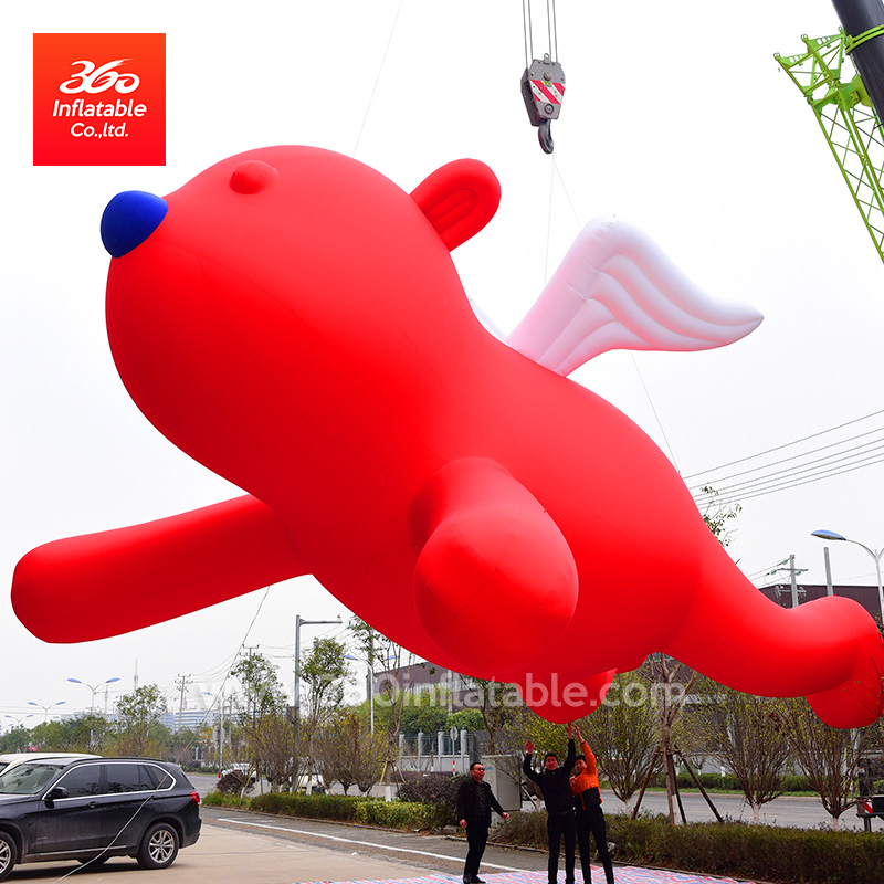 Custom giant advertising Inflatable a big Bear Bear with wings Model for decoration Inflatable toy plant inflatable statue