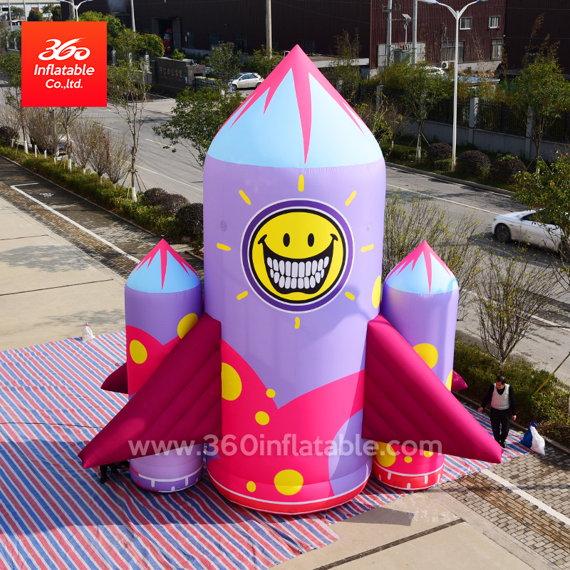 High Quality Manufacturer Supply Factory Price Advertising Inflatable Rocket Cartoon Custom