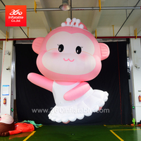 Advertising Monkey Girl Cartoon Inflatables Custom 