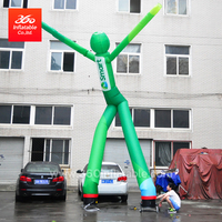 China WenZhou 360 Inflatable Manufacturer High Quality Double leg Tubes Double Wind Blower Sky Dancer Green Printing Air Dancers Custom