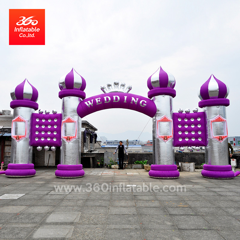 Huge Castle Shape Arches Inflatable Advertising Romantic Wedding Arch Custom