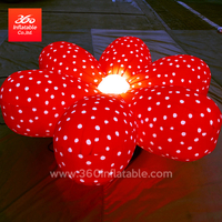 Red Flower Led Light Advertising Inflatable Flowers Custom
