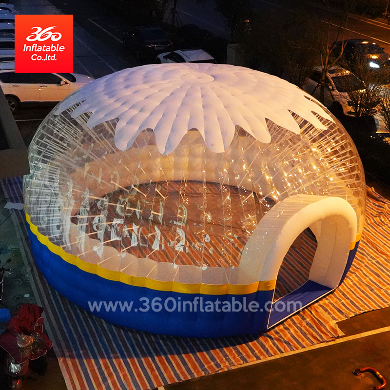 Customized 8m Transparent Inflatable Tent 3.9m height Tents Inflatables 