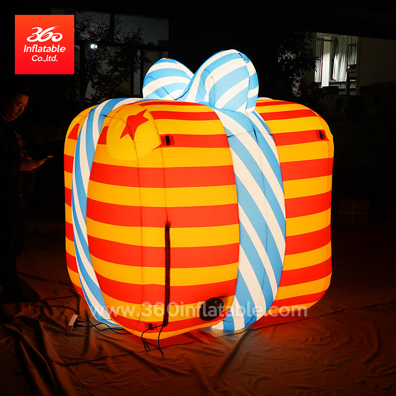 Customized Inflatable Christmas Box Cartoon Advertising Inflatables Custom