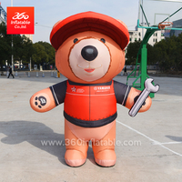 Promotional Inflatable Moving Costume Bear,Custom design outdoor Inflatable Cartoon Teddy Bear inflatable Suit