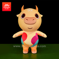 Chinese High Quality 360 Inflatable Manufacturer Advertising Mascot Inflatable Pig Cattle Cartoon Costume Suit Custom