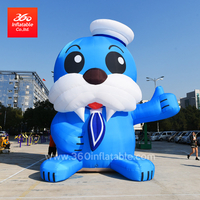 giant blue inflatable Sea lions advertising inflatable blue Sea lions model for display statue Large ocean Sea lions mascot for sale