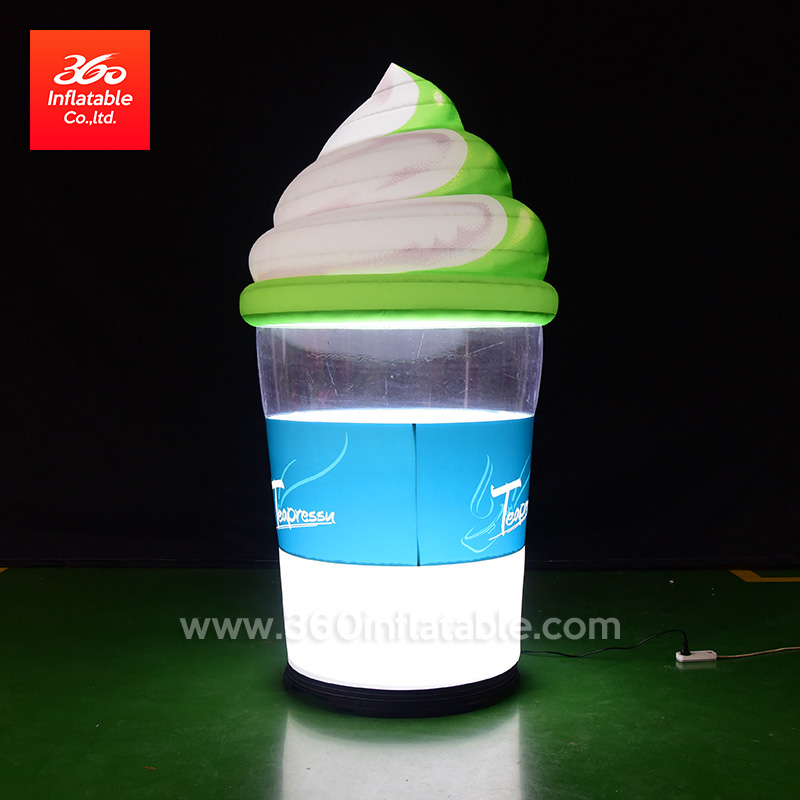 High Quality Advertising Inflatable Ice Cream Cartoon Custom