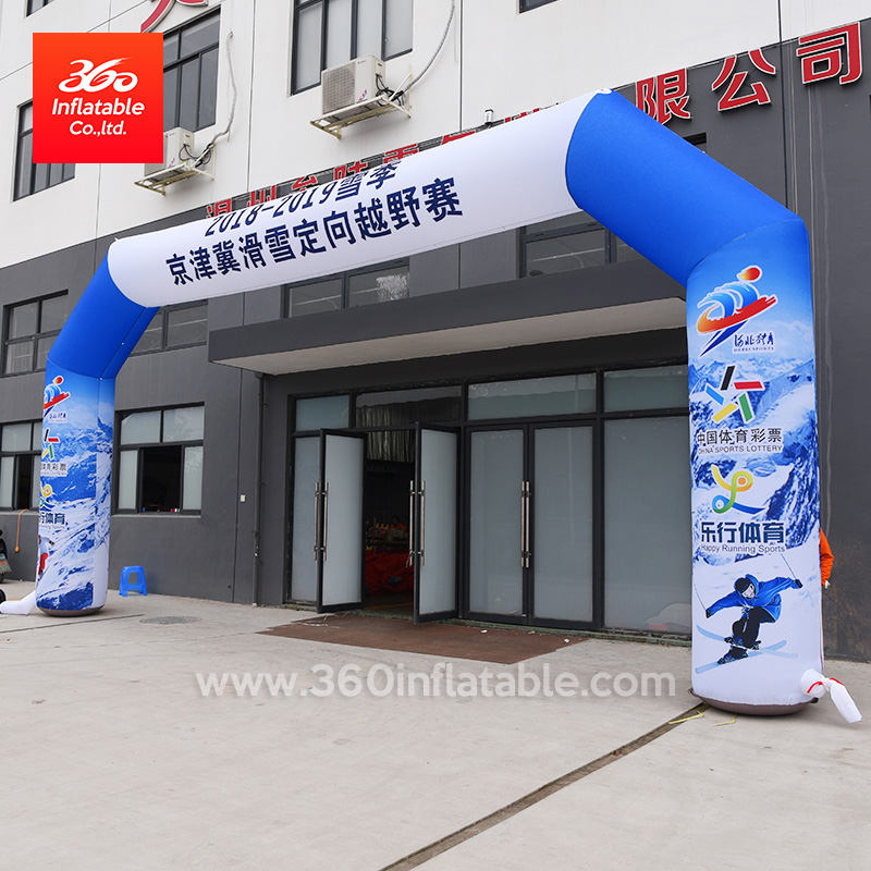 Winter Snow Skiing Games Advertising Inflatable Arch Custom 