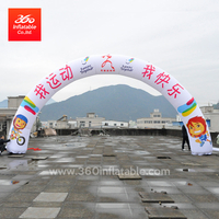 Sports and Happy Running Race Advertising Inflatable Arch Custom