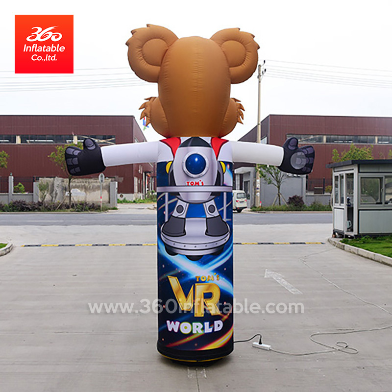Cute Bear Cartoon Lamp Custom Advertising Inflatable Lovely Bear Mascot Tube Lamps Customize