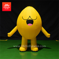 moving Inflatable cartoon Egg doll walking costume advertising inflatable cartoon yellow for decoration customized