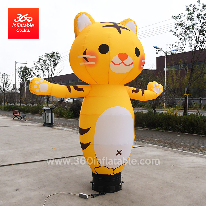 Advertising Inflatable cat cartoon welcome dancer outward arm waving air dancer Advertising inflatable cartoon cat sky dancer