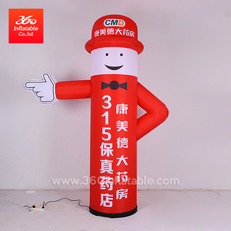 Advertising inflatable lamp Custom LED lighting cartoon air dancer Outdoor advertising welcomes Free printing logo air dancers