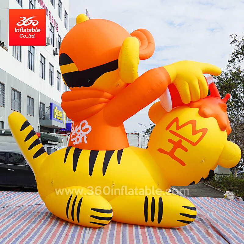 Huge Inflatable Tiger Cartoon Inflatables Custom 
