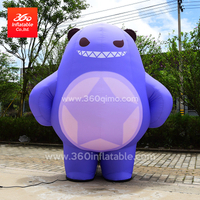 Advertising Inflatable Cartoon Character decoration inflatable toy animal Custom Inflatable Purple devil Model for advertising