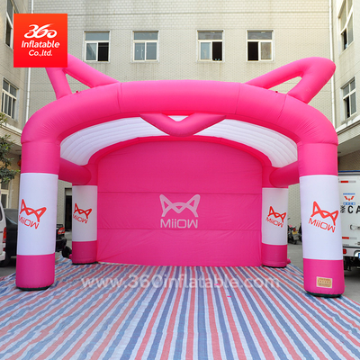 Customized Pink Colour Romantic Brand Advertising Inflatable Stage Tent